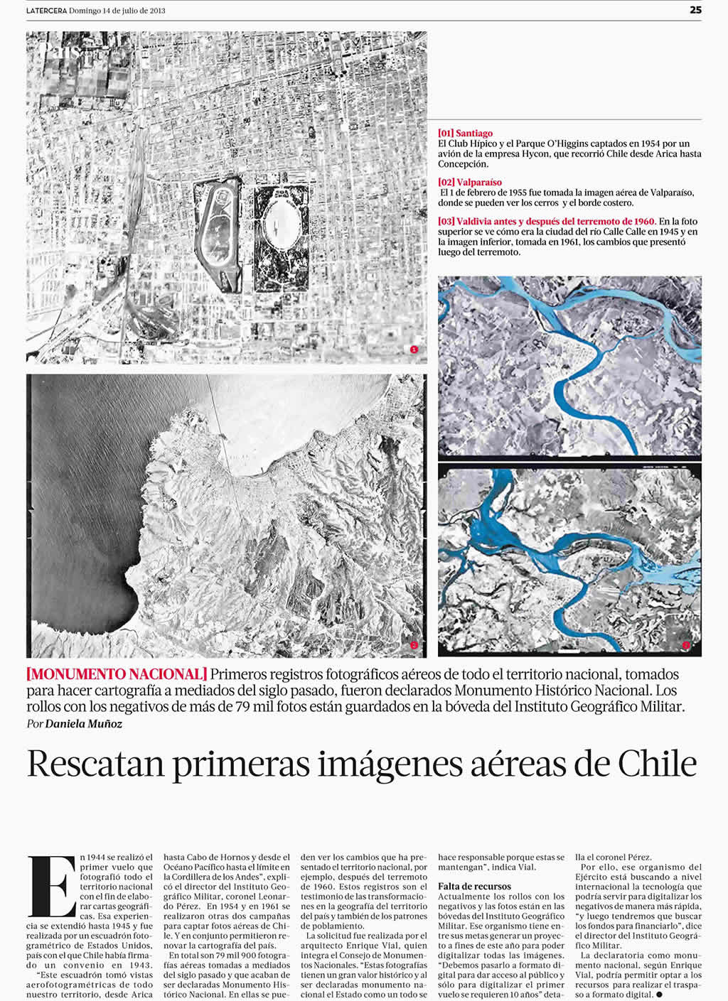 DIARIO LA TERCERA REALIZA REPORTAJE AL IGM