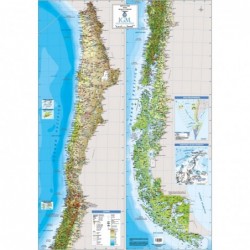 Mapa de Chile Físico Escala...