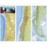 Mapa de Chile en 3 cuerpos con molduras para colgar