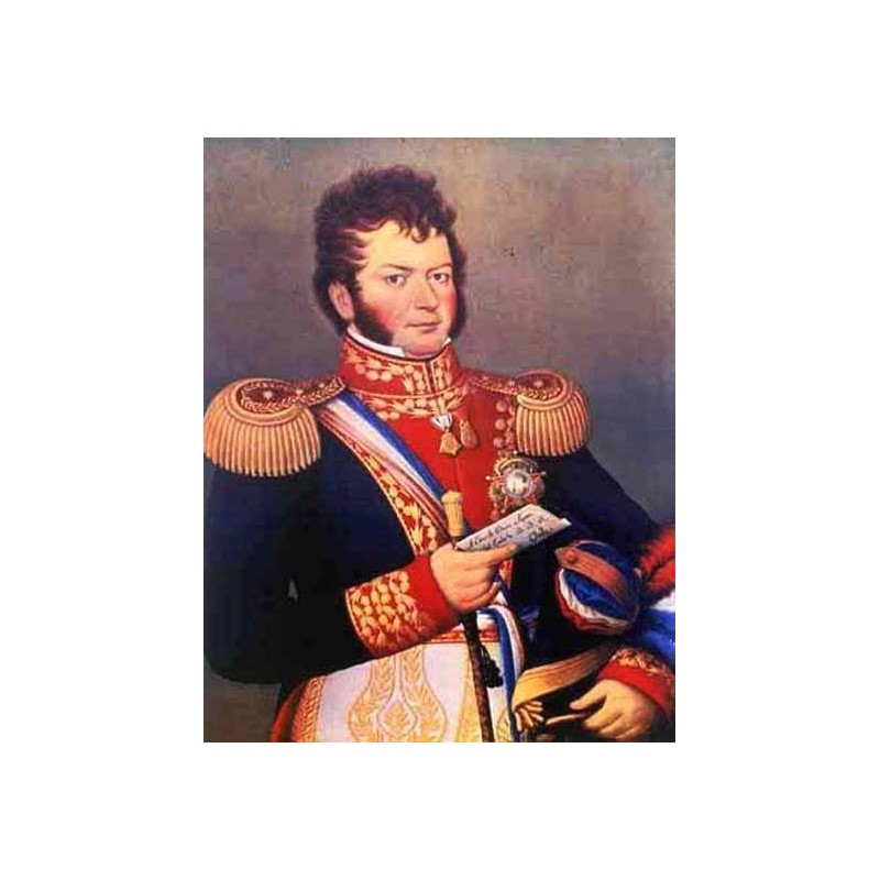 Oleografía de Don Bernardo O`Higgins