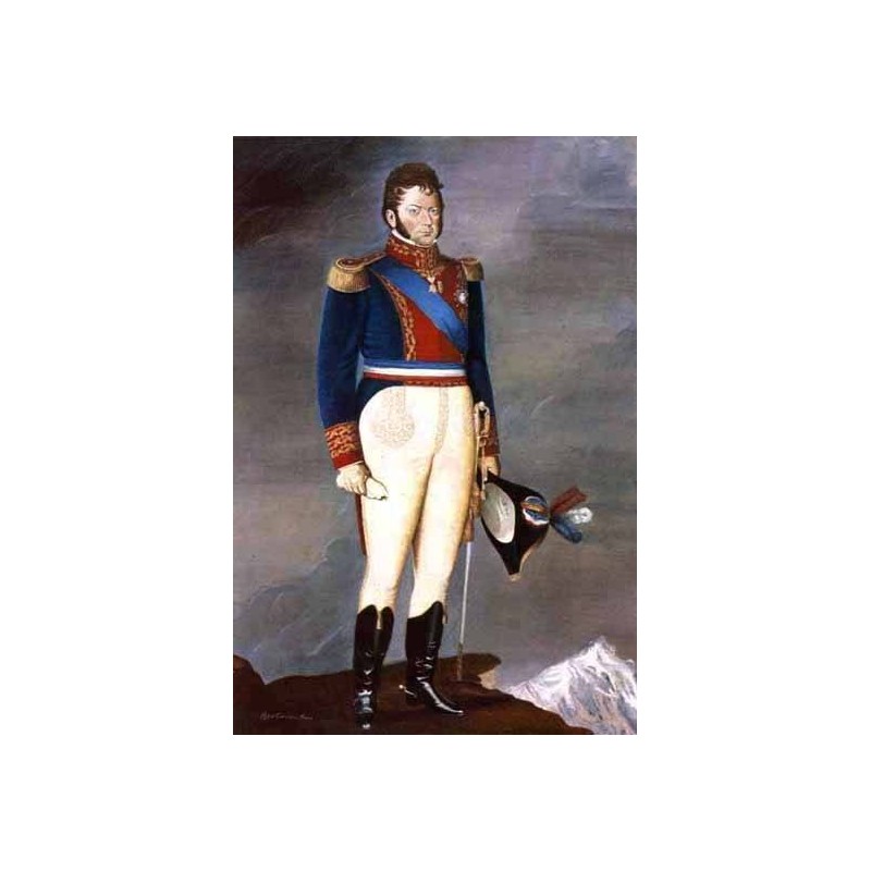 Oleografía de Don Bernardo O`Higgins